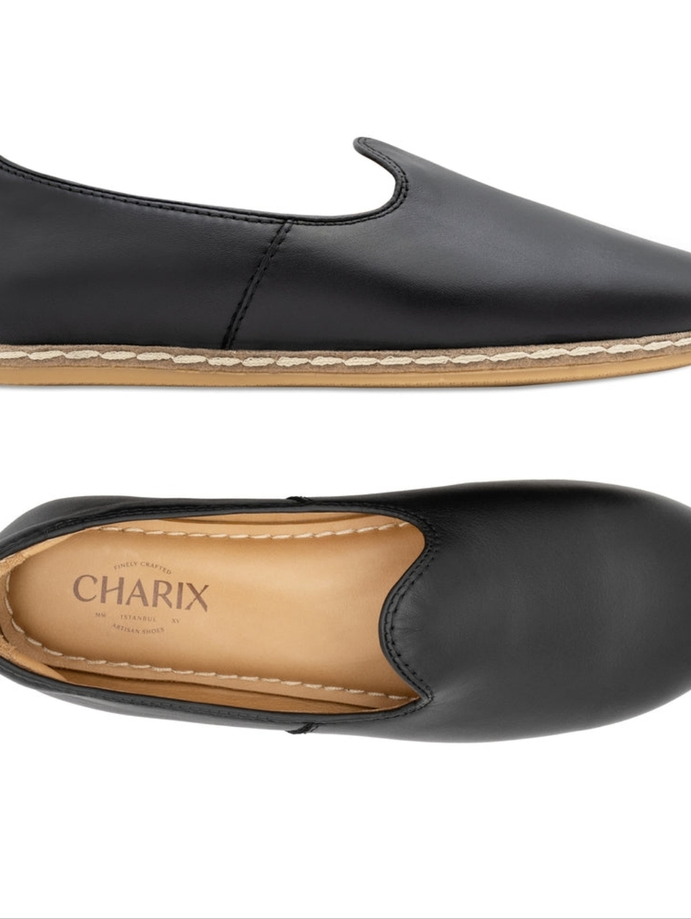 CHARIX Women’s Ultimate Handmade Leather Shoes in Black Size 40